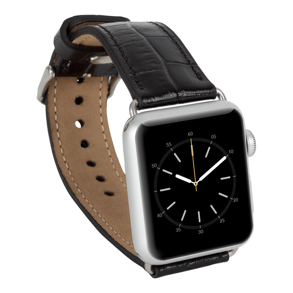 Bloominbag Bloominband Noir Croco Deri Apple Watch Kordonu-44/45/46/49mm görseli 1