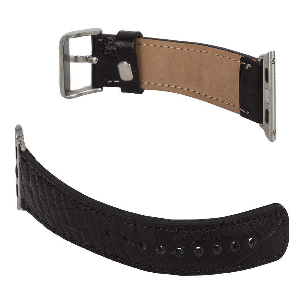 Bloominbag Bloominband Noir Croco Deri Apple Watch Kordonu-44/45/46/49mm görseli 4
