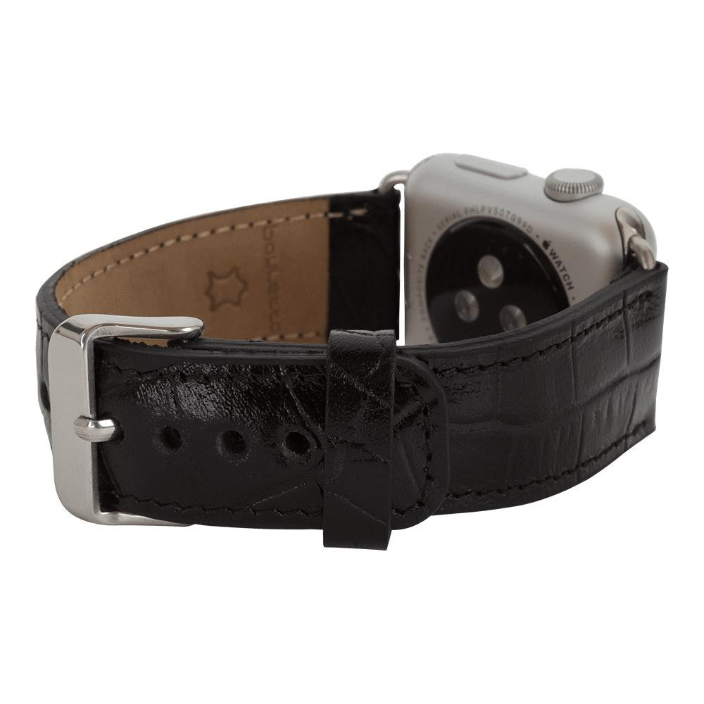 Bloominbag Bloominband Noir Croco Deri Apple Watch Kordonu-44/45/46/49mm görseli 3