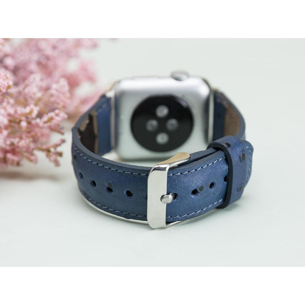 Bloominbag Bloominband Prussian Blue Deri Apple Watch Kordonu-44/45/46/49mm görseli 3