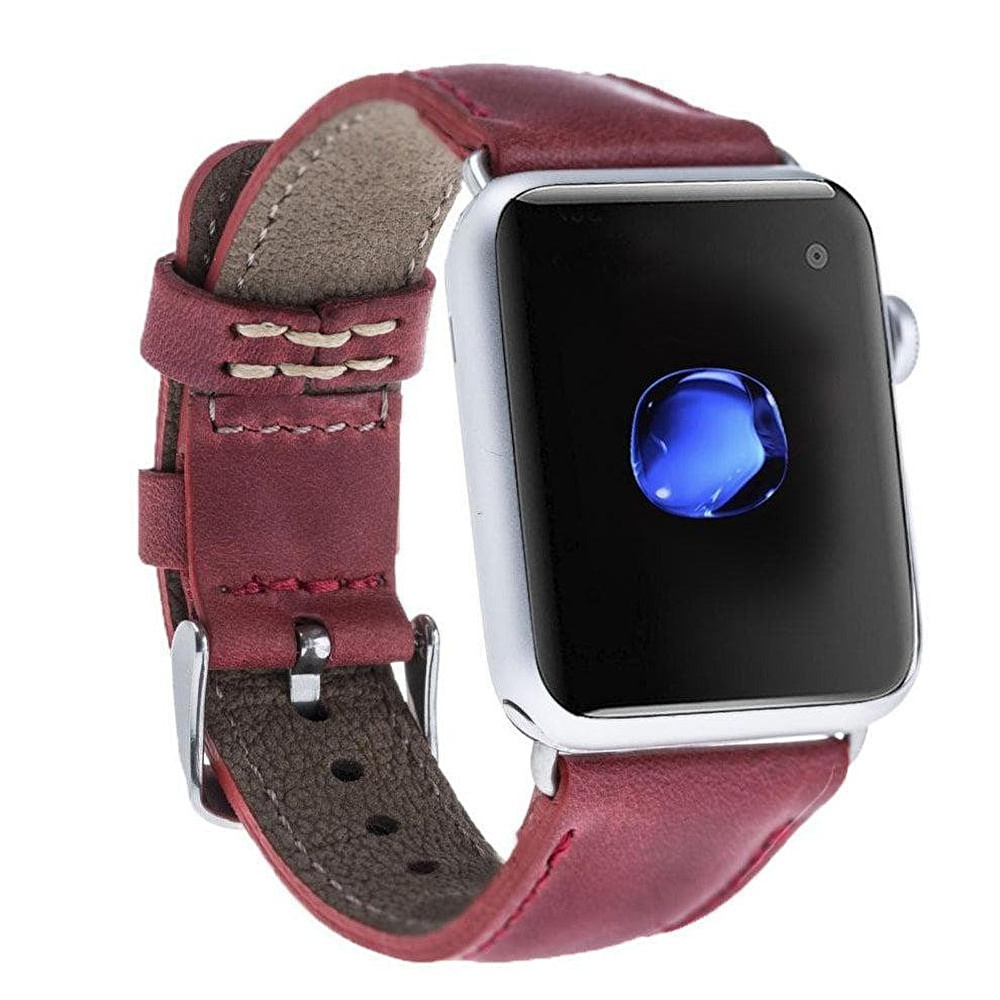 Bloominbag Bloominband Mulberry Wine Deri Apple Watch Kordon-40/41/42 Mm görseli 4