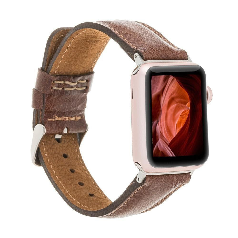 Bloominbag Bloominband Vintage Cognac Deri Apple Watch Kordonu-44/45/46/49mm görseli 1