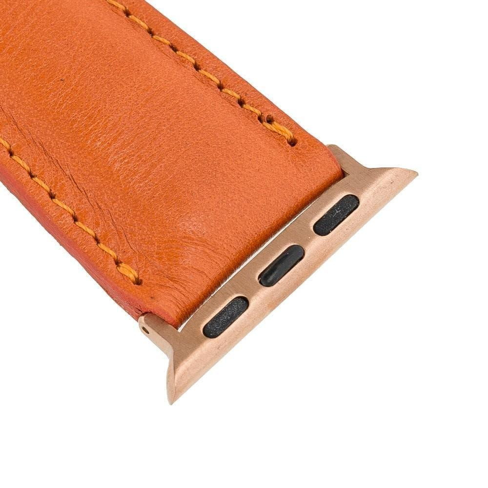 Bloominbag Bloominband Burnt Apricot Deri Apple Watch Kordonu-44/45/46/49mm görseli 4