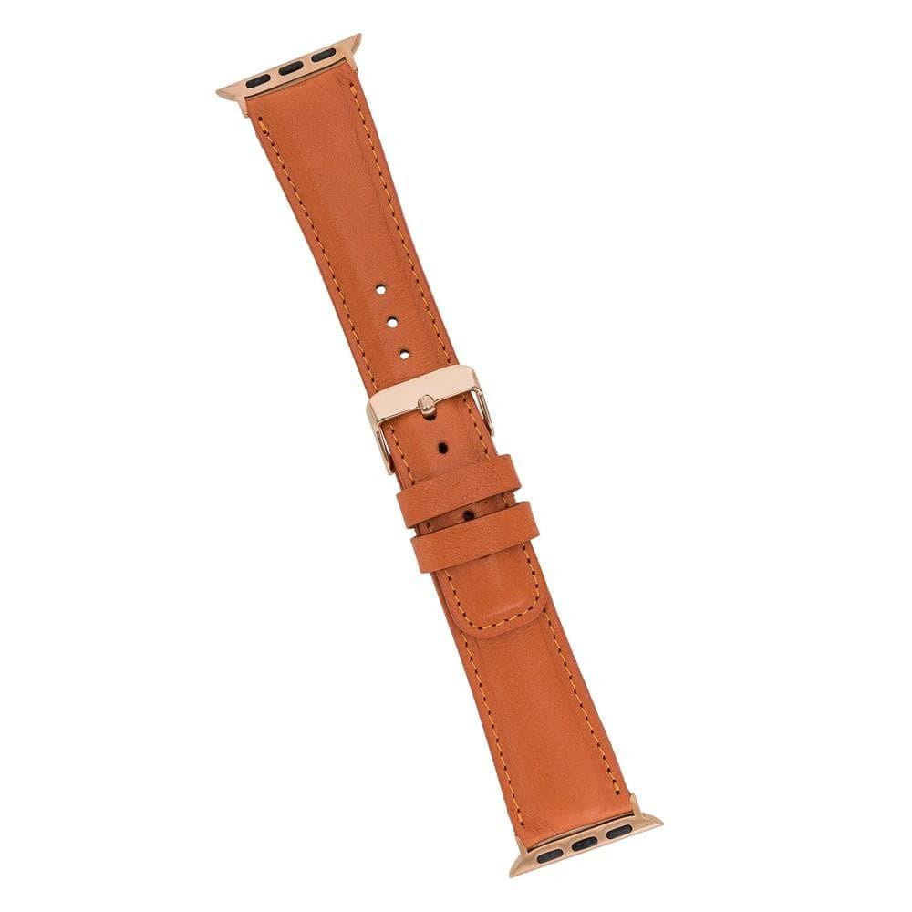 Bloominbag Bloominband Burnt Apricot Deri Apple Watch Kordonu-44/45/46/49mm görseli 5