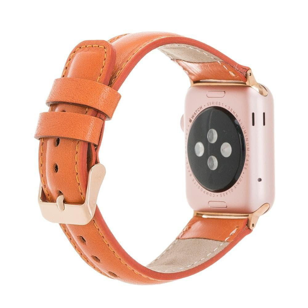 Bloominbag Bloominband Burnt Apricot Deri Apple Watch Kordonu-44/45/46/49mm görseli 2