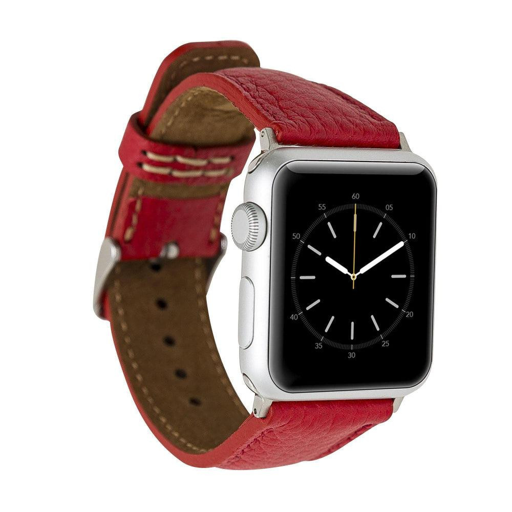 Bloominbag Bloominband Rouge Red Deri Apple Watch Kordonu-40/41/42mm görseli 1