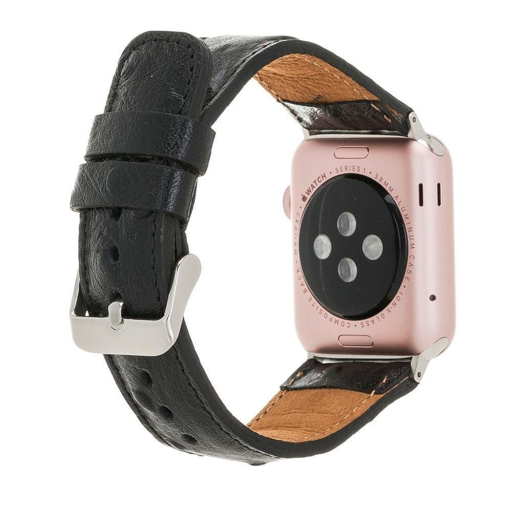 Bloominbag Bloominband Charcoal Noir Deri Apple Watch Kordonu-44/45/46/49mm görseli 2