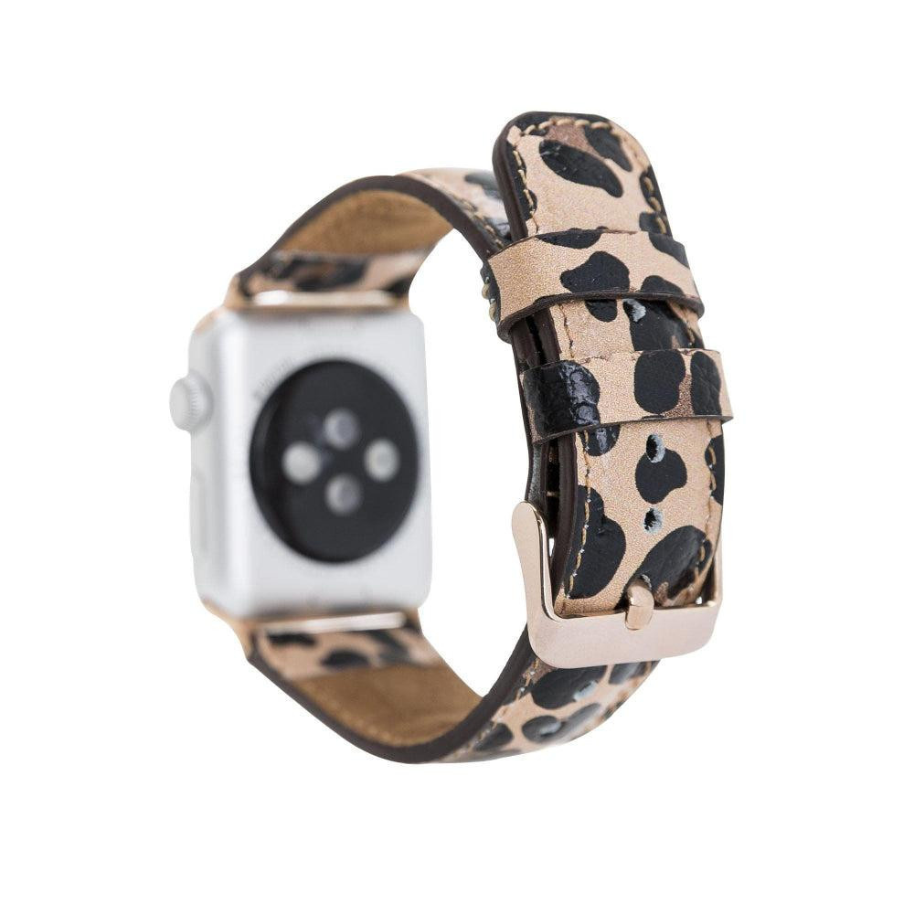 Bloominbag Bloominband Savanna Leopard Deri Apple Watch Kordonu-44/45/46/49mm görseli 2