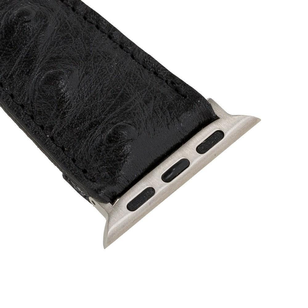 Bloominbag Bloominband Obsidian Black Deri Apple Watch Kordonu-44/45/46/49mm görseli 5