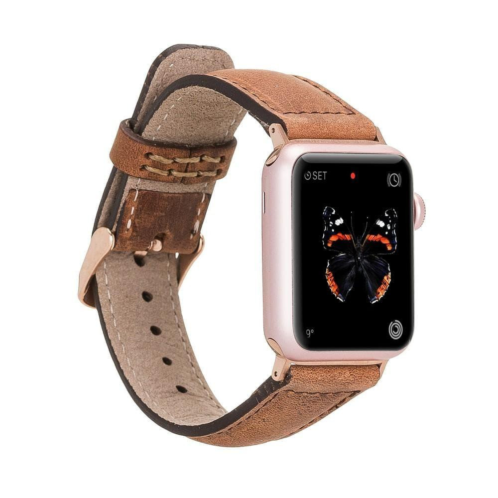 Bloominbag Bloominband Tobacco Brown Deri Apple Watch Kordonu-44/45/46/49mm görseli 1