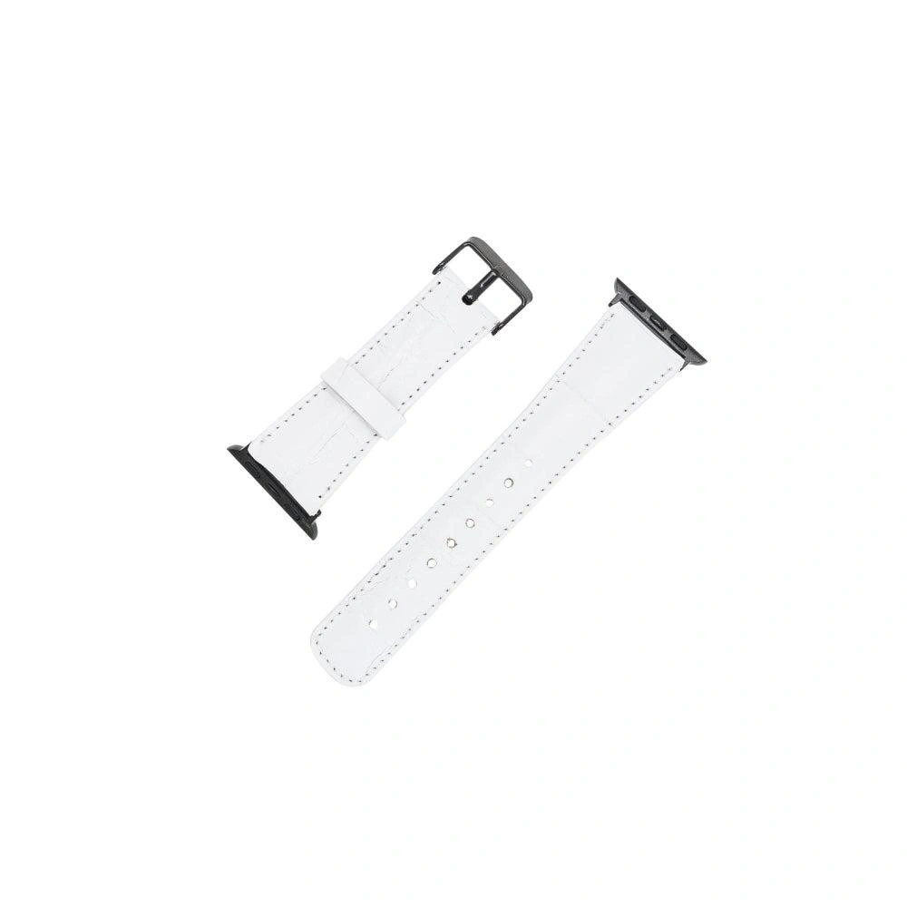 Bloominbag Bloominband Ivory White Deri Apple Watch Kordonu-44/45/46/49mm görseli 4