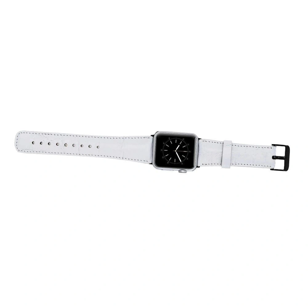 Bloominbag Bloominband Ivory White Deri Apple Watch Kordonu-44/45/46/49mm görseli 5