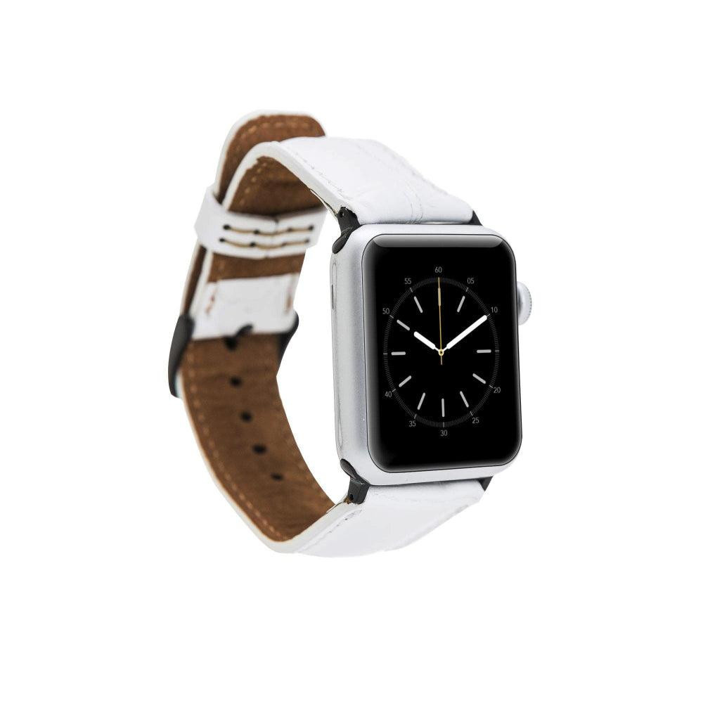 Bloominbag Bloominband Ivory White Deri Apple Watch Kordonu-44/45/46/49mm görseli 1