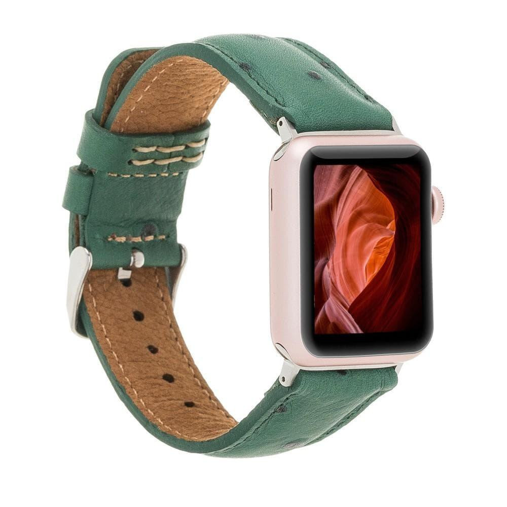 Bloominbag Bloominband Emerald Forest Deri Apple Watch Kordonu-44/45/46/49mm görseli 1