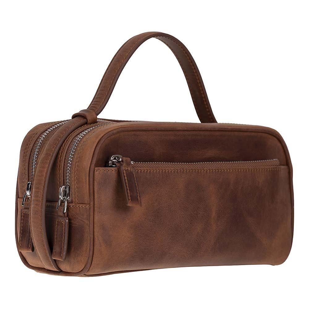 Bloominbag Miren Saddle Heritage Hakiki Deri Unisex Seyahat Bakım & Organizer Clutch Çanta görseli 1