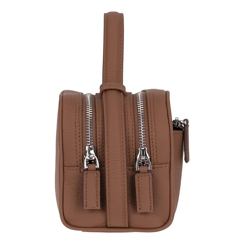 Bloominbag Miren Cognac Tan Hakiki Deri Unisex Seyahat Bakım & Organizer Clutch Çanta görseli 3