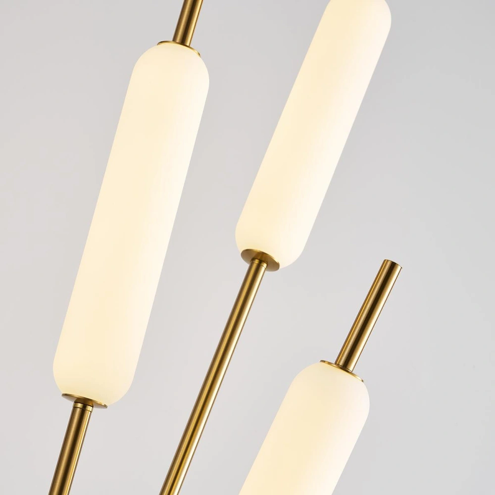 Apliqa Reed 3'lü Gold 36 Watt Led Lambader görseli 5