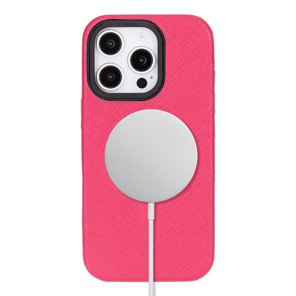 Bloominbag Bloomcase Aeris Electric Fuchsia Iphone 16 Pro Magsafe Hakiki Deri Kılıfı görseli 2