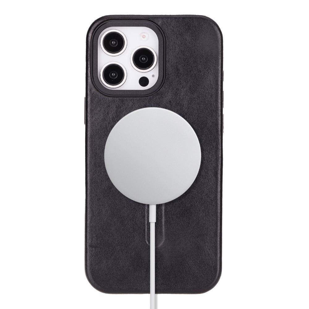 Bloominbag Bloomcase Aeris Obsidian Black Iphone 16 Pro Magsafe Hakiki Deri Kılıfı görseli 2