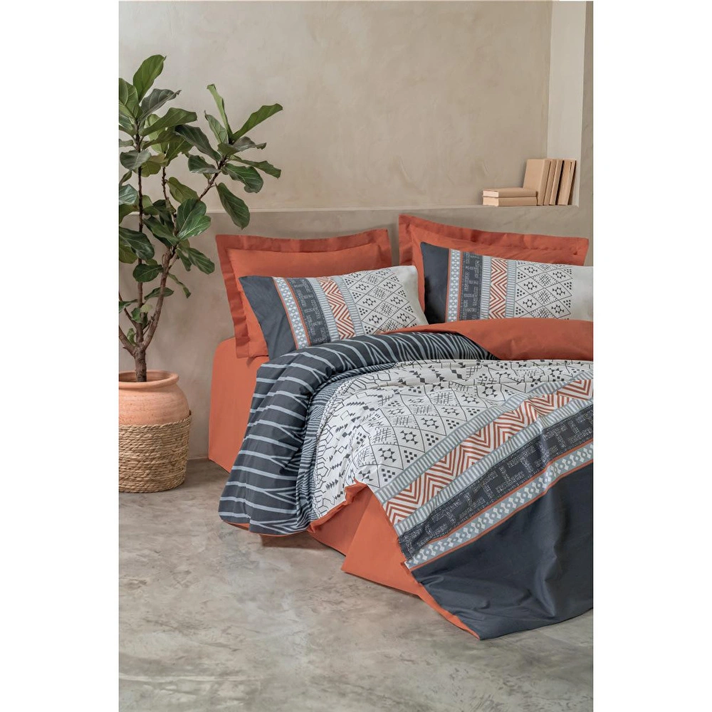 Cotton Box Toprak Tek Kişilik Nevresim Takımı Strata Tarçın görseli 1