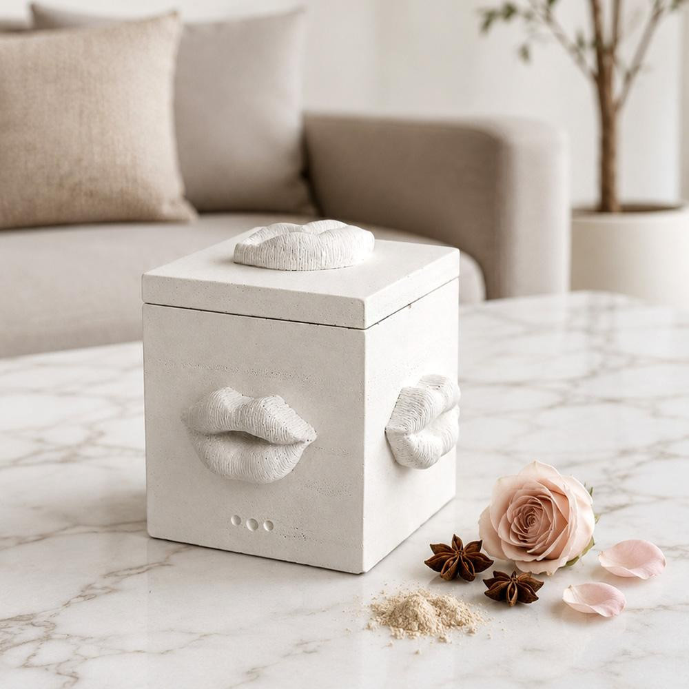 Coho Objet Coho Muck Powder Kokulu Dudaklı Dekoratif Mumlu Kase görseli 2