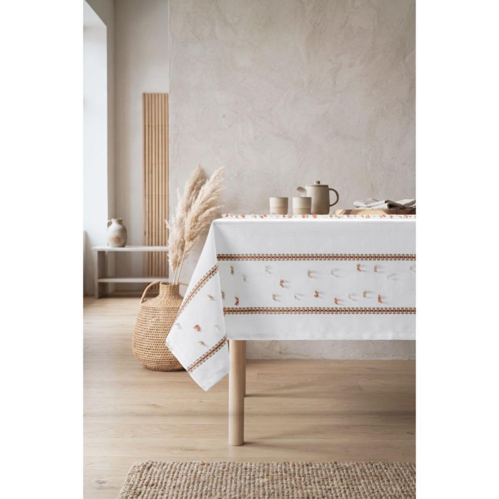 Cotton Box Lalin Masa Örtüsü Talia Tarçın 160x240 görseli 1
