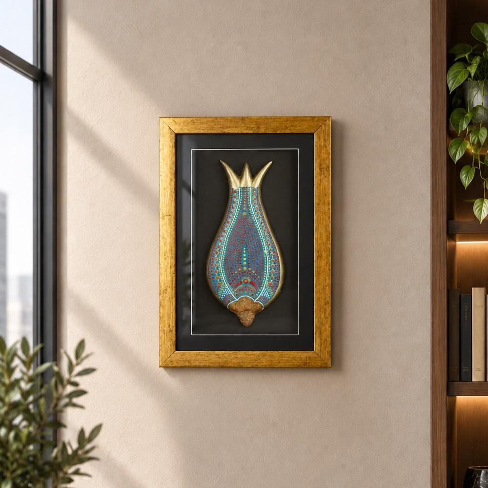 Coho Objet Coho Art Mavi Lale Sembolü - Çerçeveli görseli 2