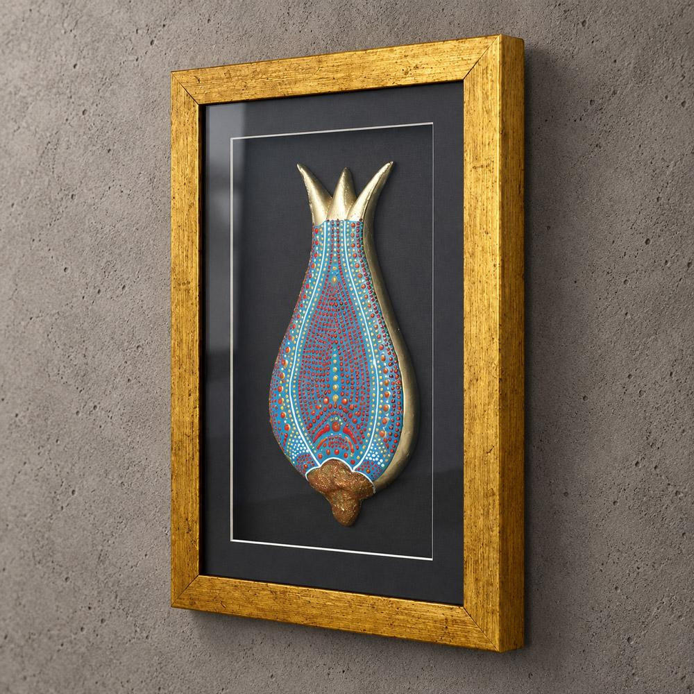 Coho Objet Coho Art Mavi Lale Sembolü - Çerçeveli görseli 3