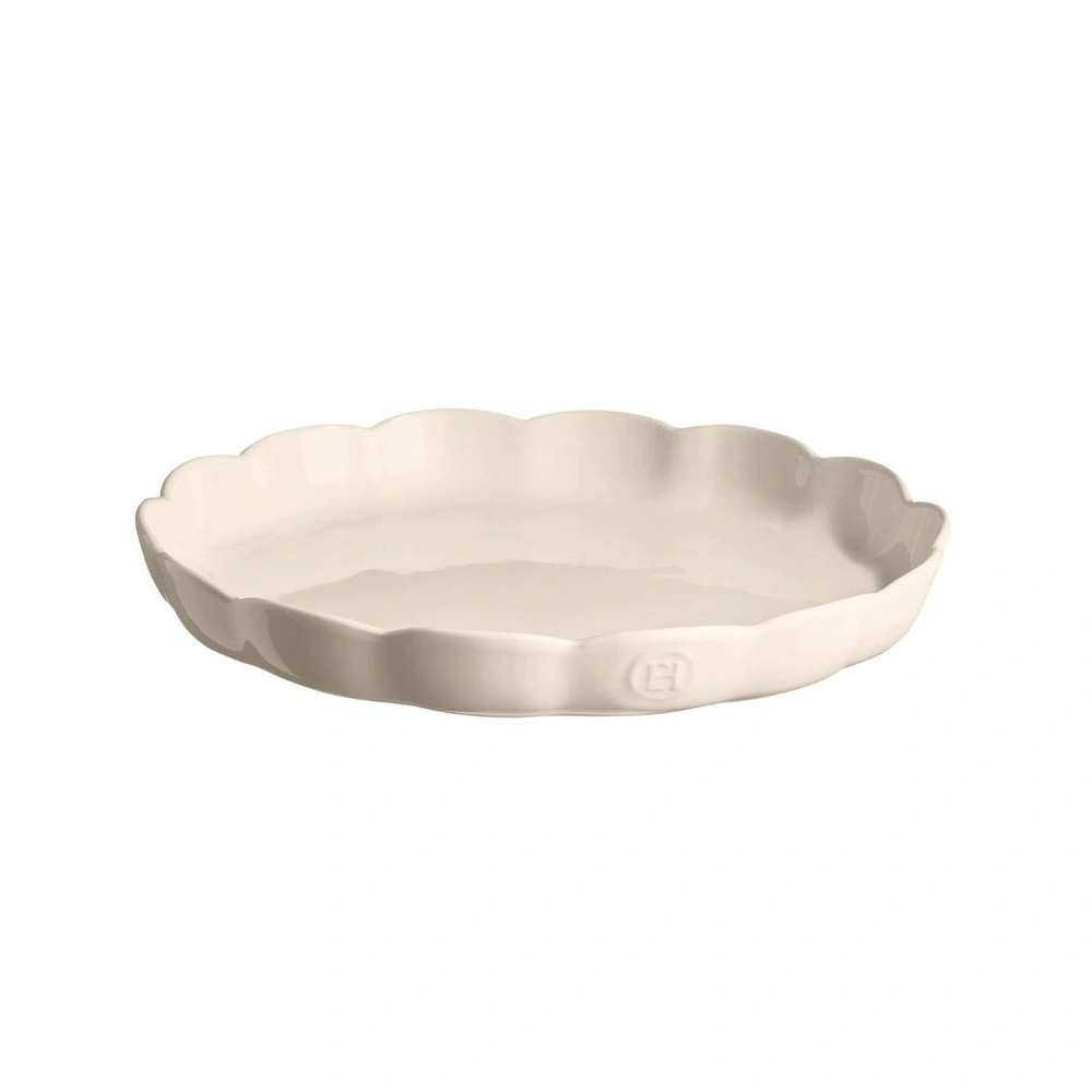 Emile Henry Madeleine Yuvarlak Tart Kalıbı 31 Cm - Ekru görseli 1