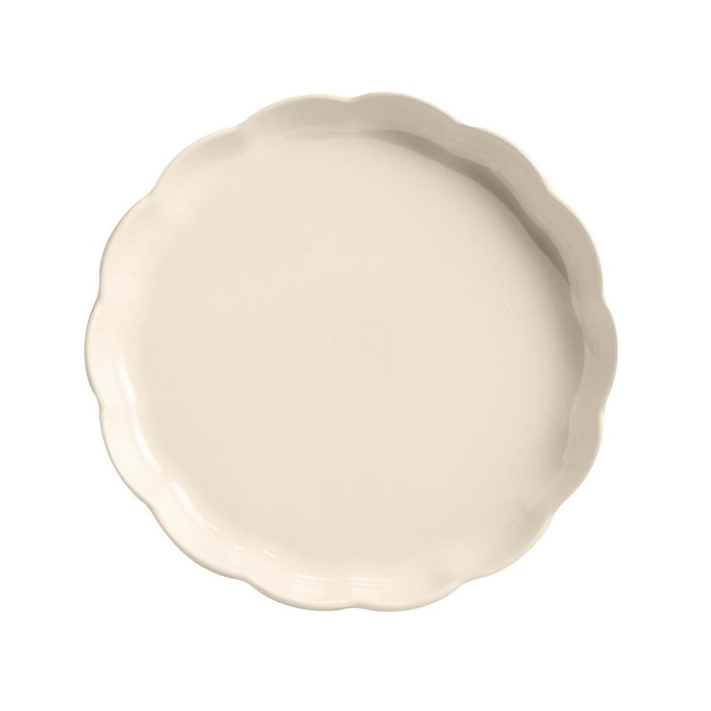 Emile Henry Madeleine Yuvarlak Tart Kalıbı 31 Cm - Ekru görseli 2