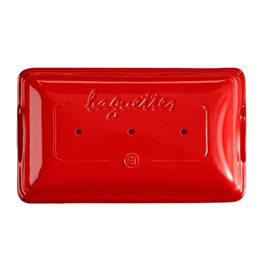 Emile Henry 3 Lü Baget Ekmek Kabı Dikdörtgen 39 X 23 Cm - Kırmızı görseli 2