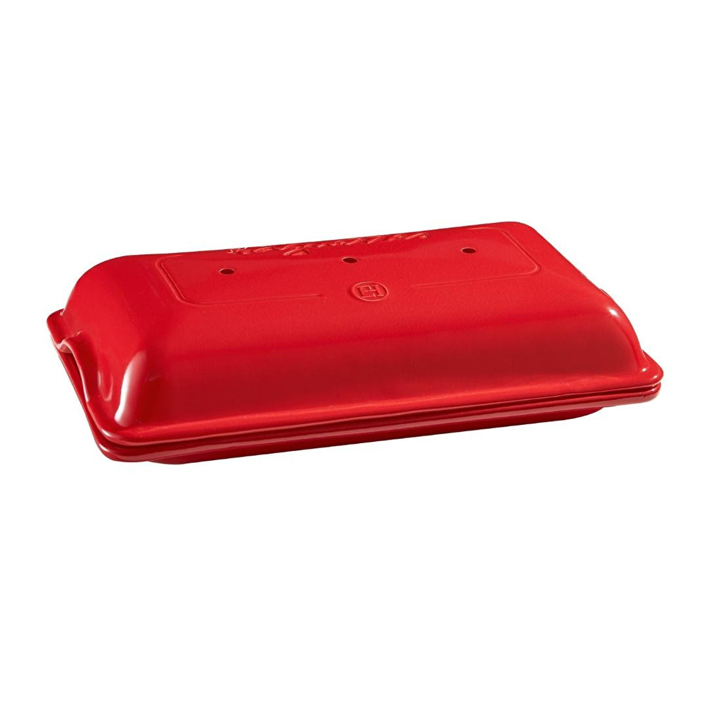 Emile Henry 3 Lü Baget Ekmek Kabı Dikdörtgen 39 X 23 Cm - Kırmızı görseli 1
