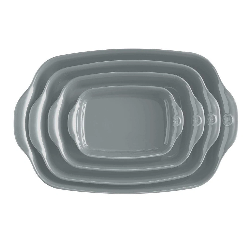 Emile Henry Fırın Kabı Dikdörtgen 30 X 19 Cm - Açık Gri görseli 5