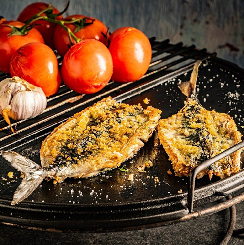 Big Green Egg Döküm Demir Yarım Plança Large görseli 4