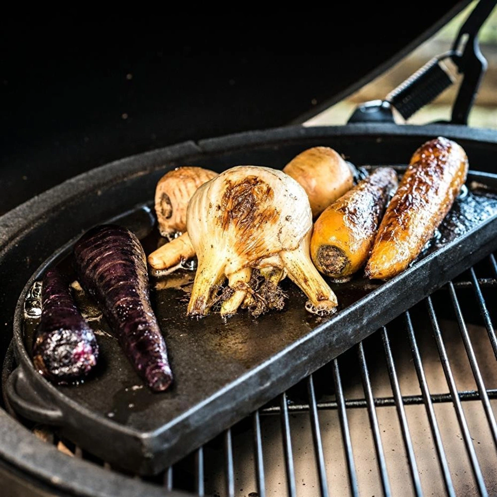 Big Green Egg Döküm Demir Yarım Plança Large görseli 5