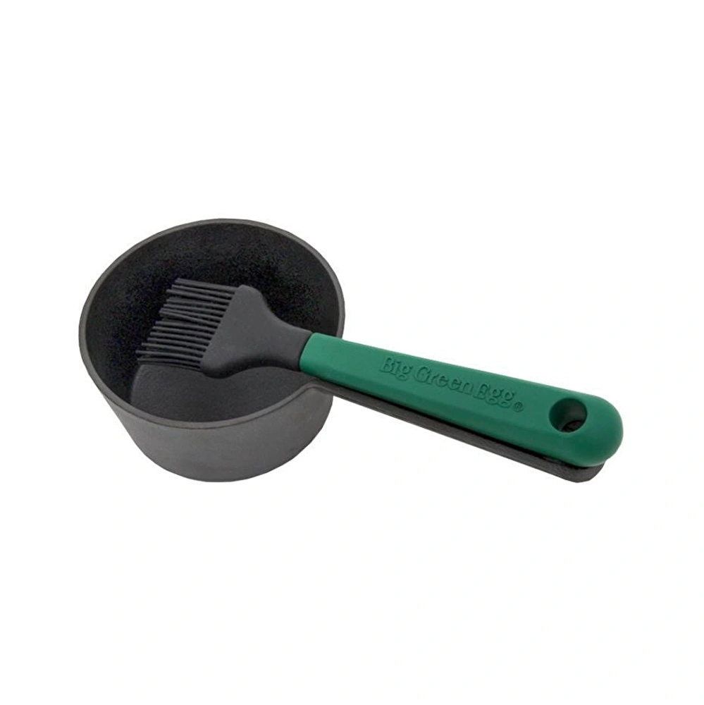 Big Green Egg Döküm Demir Sos Tenceresi Ve Fırçası görseli 1