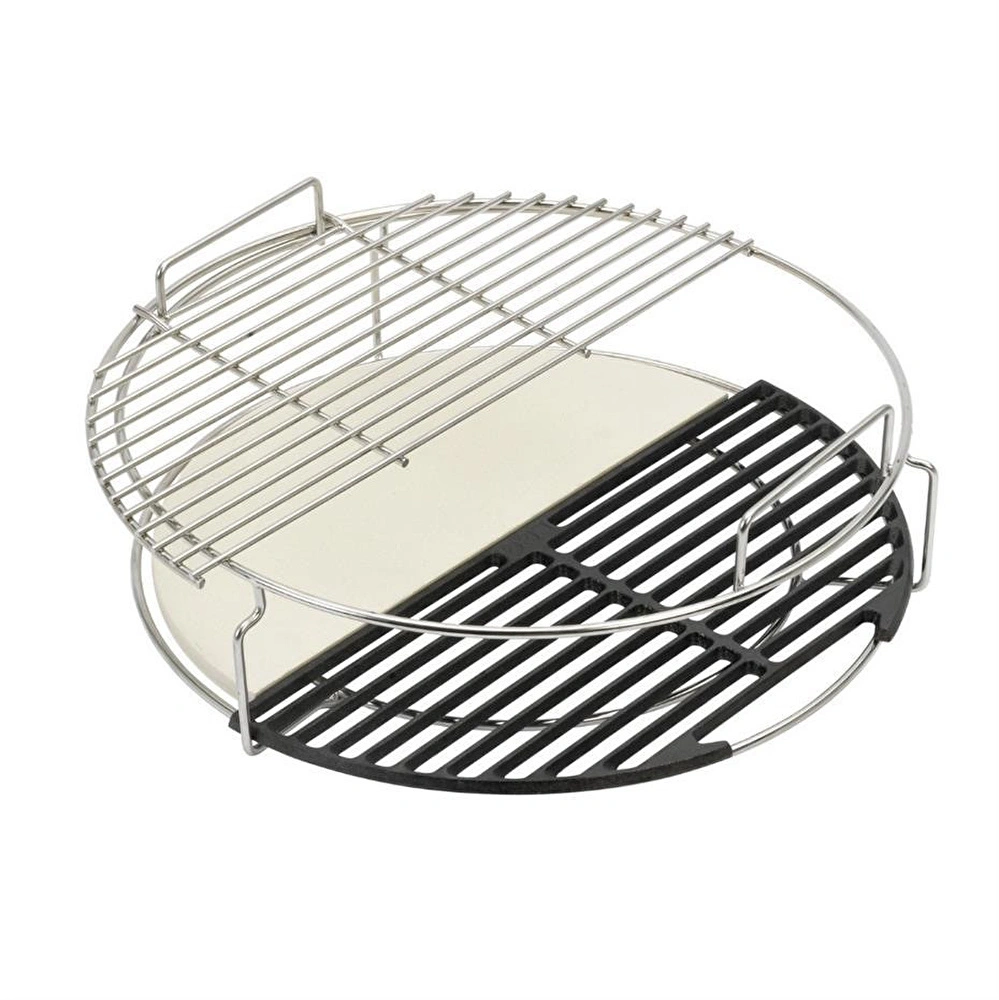 Big Green Egg Döküm Demir Yarım Izgara Large görseli 2