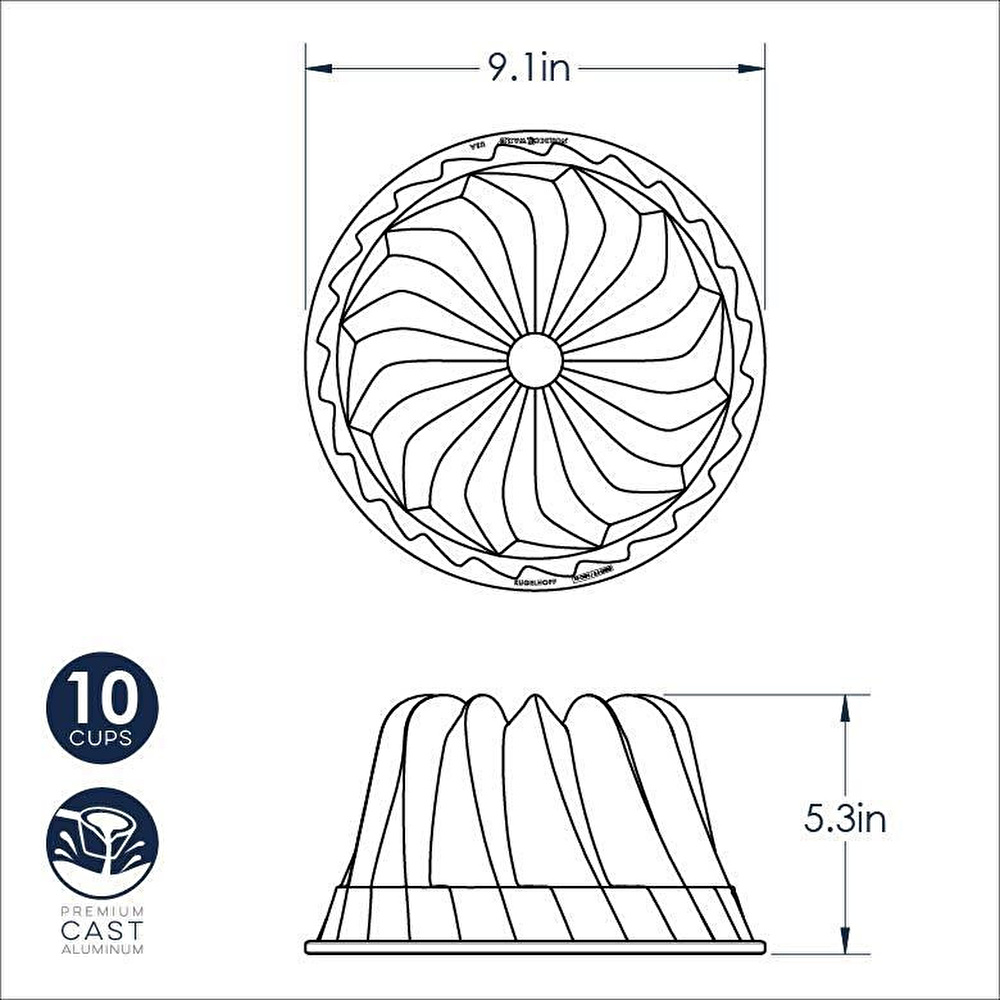 Nordicware Kugelhopf Bundt Kek Kalıbı görseli 3