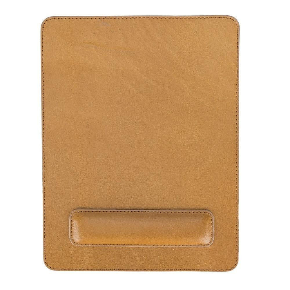 Bloominbag Bloomdesk Ease Burnished Brass Hakiki Deri Bilek Destekli Mouse Pad görseli 1