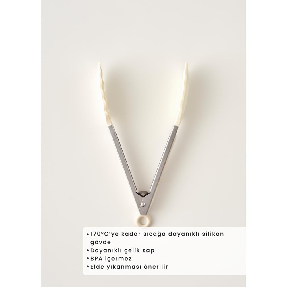 Bella Maison Olivia Silikon Maşa Krem (27x5x3,5 Cm) Krem görseli 2