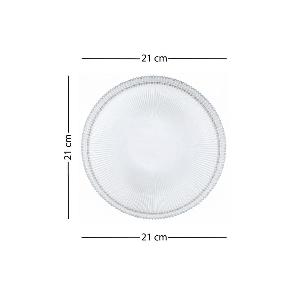 Rakle Splendid Gold Cam 4'lü Pasta Tabağı Seti 21 Cm görseli 6