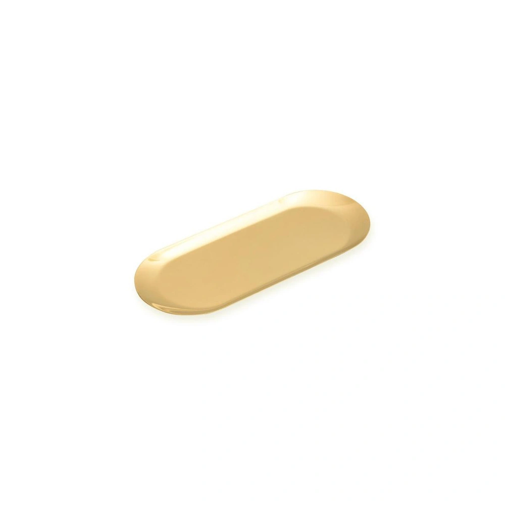 The Mia Linea Oval Çelik Servis Tabağı Gold 18 X 8 Cm görseli 2