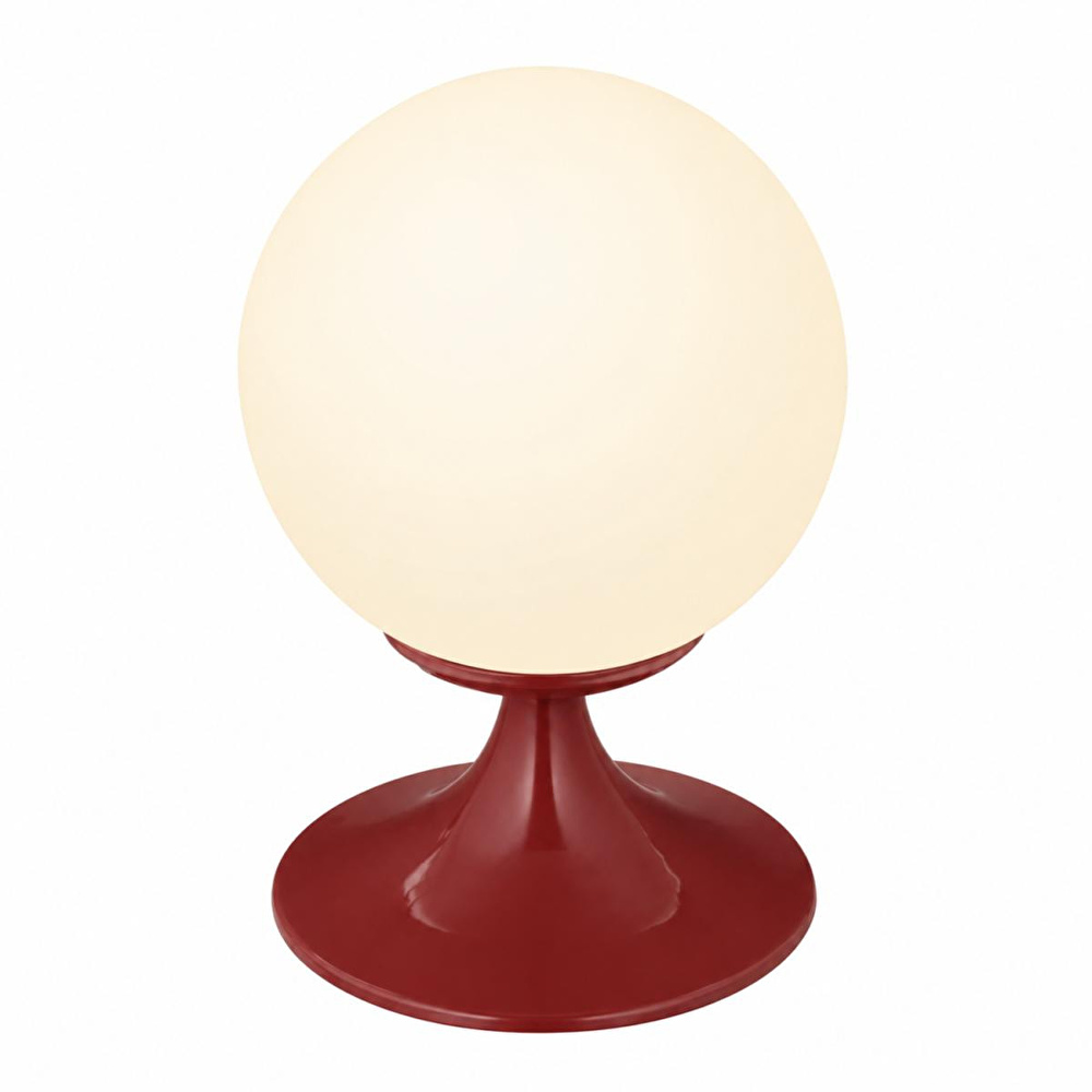Apliqa Esfera Bordo Beyaz Camlı Modern Masa Lambası, Salon Oturma Odası Yatak Odası Dekoratif Abajur görseli 3