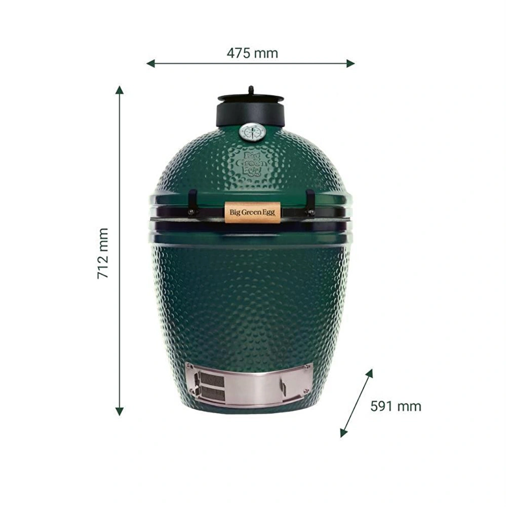 Big Green Egg Medium Kömürlü Kamado Barbekü görseli 3