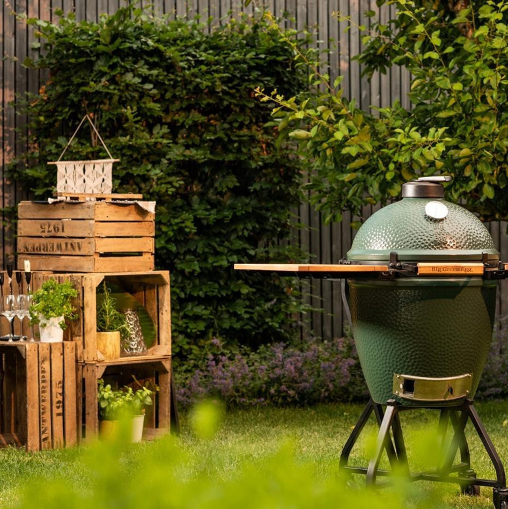 Big Green Egg Ahşap Egg Mates Yan Sehpa Medium görseli 5