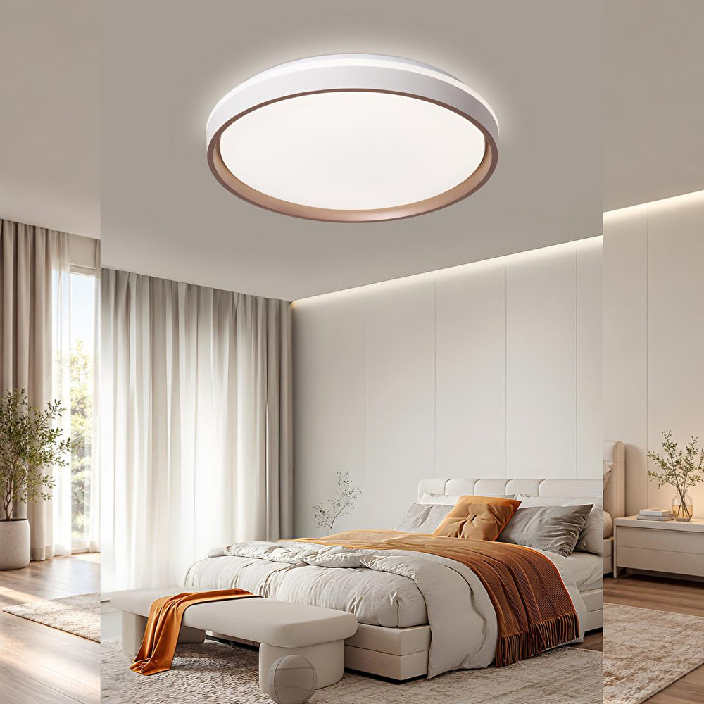 Apliqa Nordis Kahverengi 120 Watt Plafonyer Led Avize görseli 1