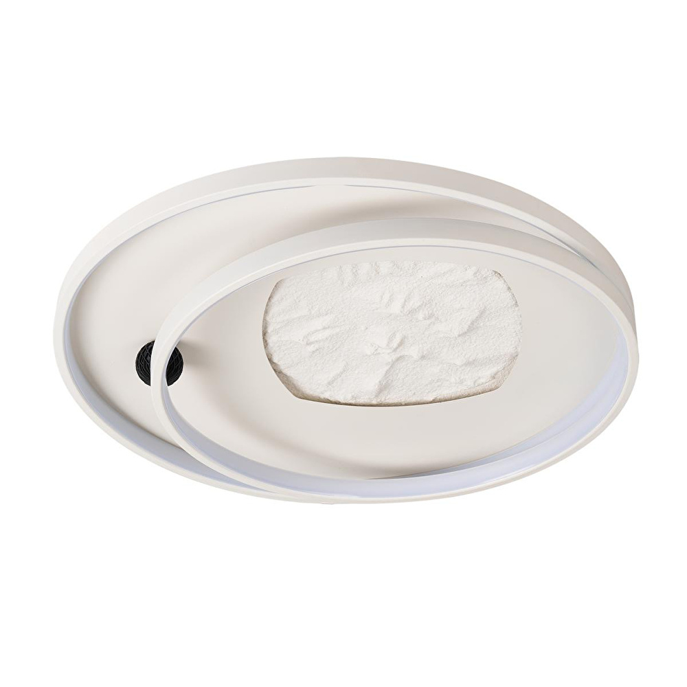Apliqa Noren 50'lik Kare Taş Desenli Yuvarlak 160 Watt Plafonyer Led Avize görseli 3