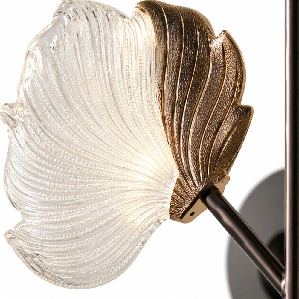 Apliqa Taran Siyah Gold 2'li 10 Watt Çiçek Desenli Modern Ledli Aplik görseli 4