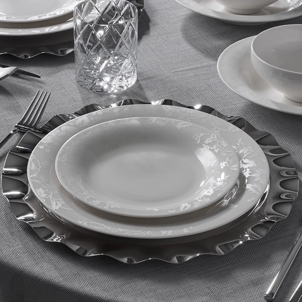 Jumbo Lily 24 Parça 6 Kişilik Bone Yemek Takımı görseli 2