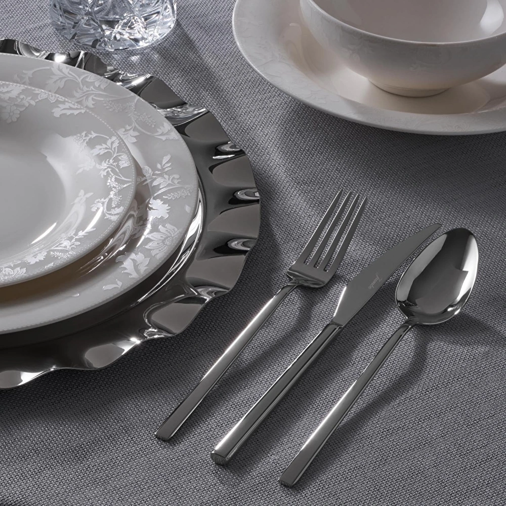 Jumbo Lily 24 Parça 6 Kişilik Bone Yemek Takımı görseli 10